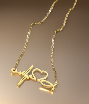 Hannah Heartbeat Necklace / Stainless steel - Nina Kane Jewellery