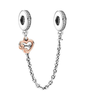 The "Family "Safety Chain Charm / Alloy - Nina Kane Jewellery