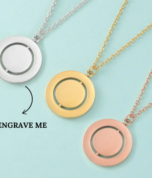 Derya Rotating Personalised Necklaces / 18K Gold Plated