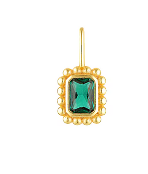 The Green Gemstone Charm / 18K Gold Plated