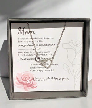 Mom Infinity Heart Necklace / Stainless Steel