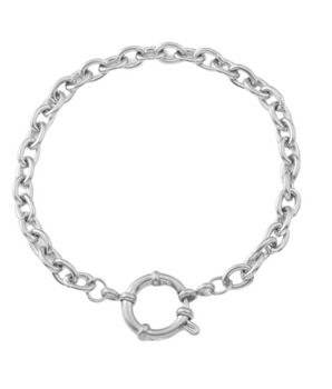 The Chunky Chain Charm Bracelet / Stainless Steel