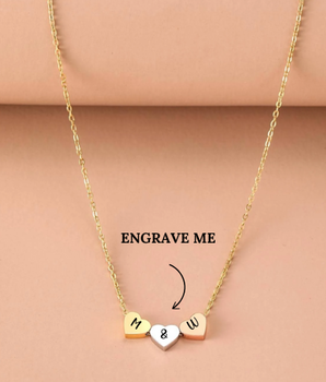 Yvie Personalised Heart Necklace / 18K Gold Plated