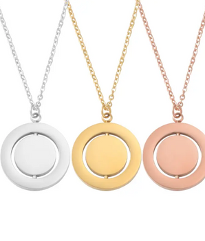 Derya Rotating Personalised Necklaces / 18K Gold Plated