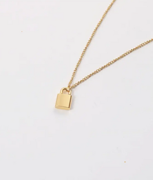 Willa Padlock Necklace / 18K Gold Plated - Nina Kane Jewellery