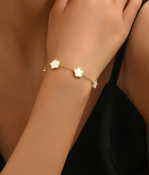 Esmeralda Clover Bracelets / Stainless Steel