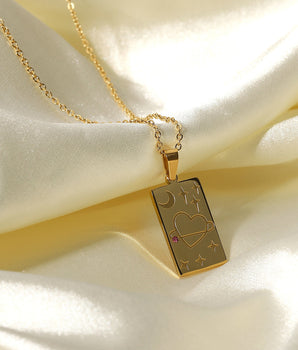 Morgan Heart Sky Pendant / 18K Gold Plated