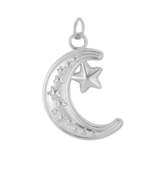 The Moonbeam Charm / Stainless Steel