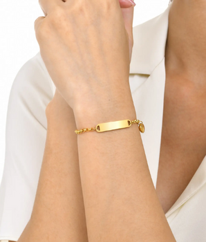 Edna Personalised ID Bracelet / 18K Gold Plated