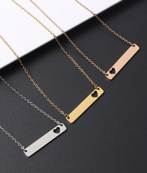 Nicole Personalised Tab Necklaces / 18K Gold Plated