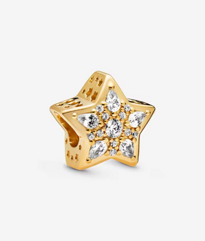 The Golden Star Charm / 925 Sterling Silver