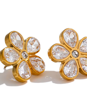 Georgina Daisy Earrings / 18K Gold Plated