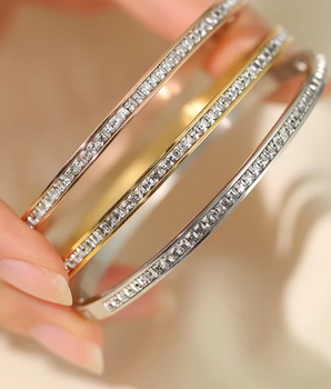 Carmella Diamond Bangles / 18K Gold Plated