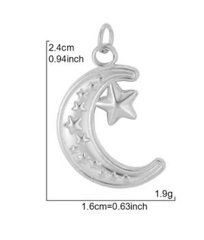 The Moonbeam Charm / Stainless Steel