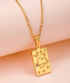 Morgan Heart Sky Pendant / 18K Gold Plated