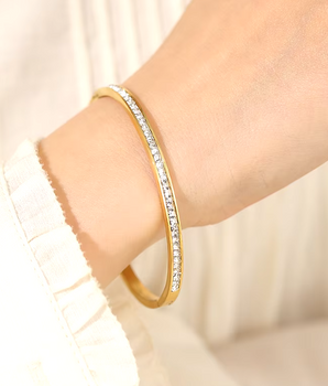 Carmella Diamond Bangles / 18K Gold Plated