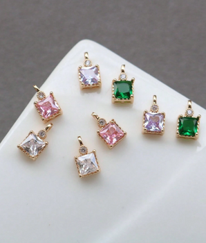 The Lumiere Square Charms / 18K Gold Plated