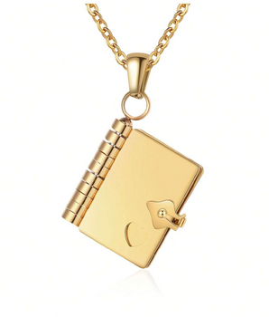 Jennie Personalised Story Book Necklace / 18K Gold Plated