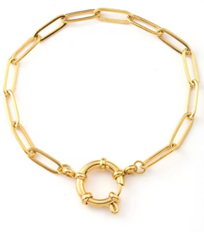 Ava Luxe Paperclip Chain Bracelet / 18K Gold Plated