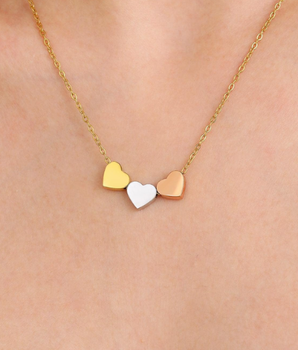 Yvie Personalised Heart Necklace / 18K Gold Plated