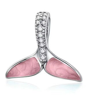 The Pink Mermaid Tail Charm / Alloy - Nina Kane Jewellery