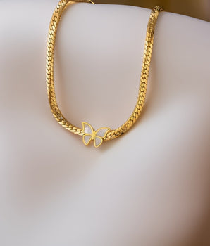 Bobbie Butterfly Necklace / 18K Gold Plated - Nina Kane Jewellery