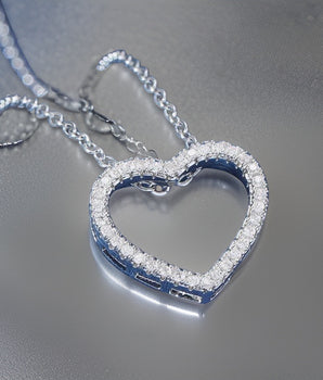 Catalina Silver Heart Necklace / Stainleds Steel - Nina Kane Jewellery